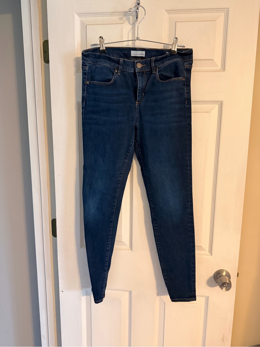 LOFT Dark Indigo Skinny Jeans